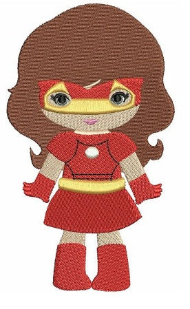 Looks like Iron Girl Super Hero (hands out) - Filled Machine Embroidery Digitized Design - Instant Download - 4x4 , 5x7,6x10