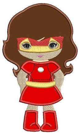 Looks like Iron Girl Superhero Applique (hands in) - Machine Embroidery Digitized Design Pattern -Instant Download - 4x4 , 5x7,6x10 hoops