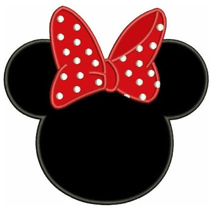 Looks like Minnie Mouse Ears Applique Machine Embroidery Digitized Pattern- Instant Download - 4x4 ,5x7,6x10 -hoops