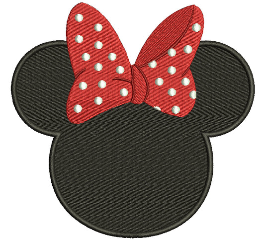 Looks like Minnie Mouse Ears Filled Machine Embroidery Digitized Pattern- Instant Download - 4x4 ,5x7,6x10 -hoops