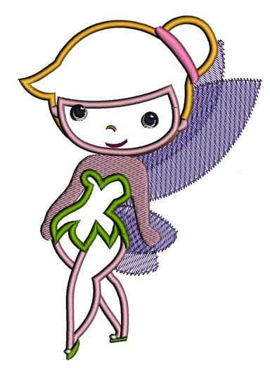 Looks like Tinker Bell Applique Machine Embroidery Design Digitized Pattern