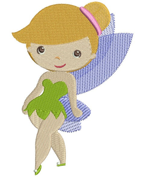 Looks like Tinker Bell Filled Machine Embroidery Design Digitized Pattern