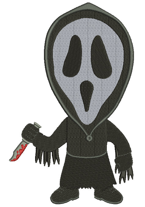 Looks like a character from Scream Filled Machine Embroidery Design Digitized Pattern