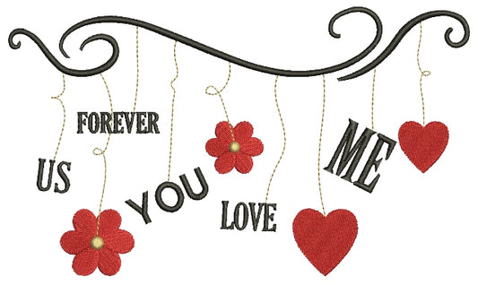 Love Forever Filled Machine Embroidery Digitized Design Pattern