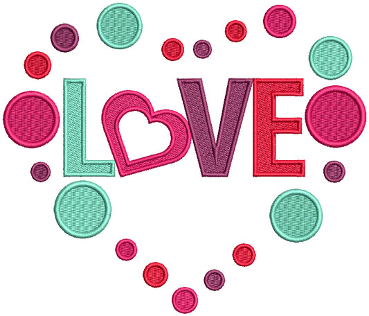 Love Inside Heart Filled Machine Embroidery Design Digitized Pattern