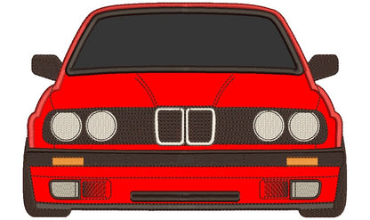 Luxury Red Car Applique Machine Embroidery Digitized Design Pattern