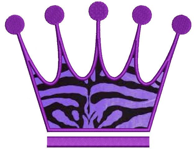 Majestic Crown Applique Machine Embroidery Digitized Design Pattern