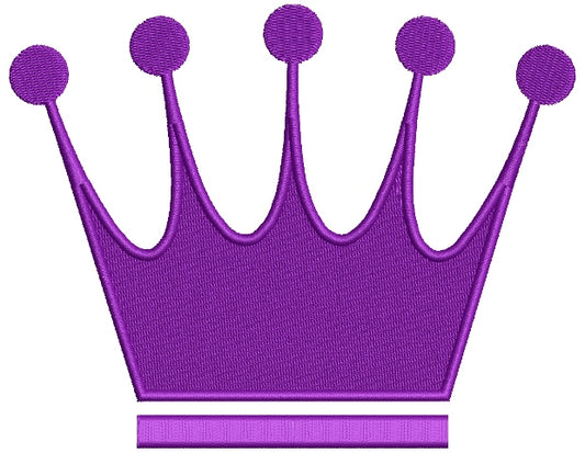 Majestic Crown Filled Machine Embroidery Digitized Design Pattern