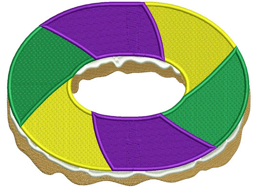 Mardi Gras King's Cake Filled Machine Embroidery Design Digitized Pattern