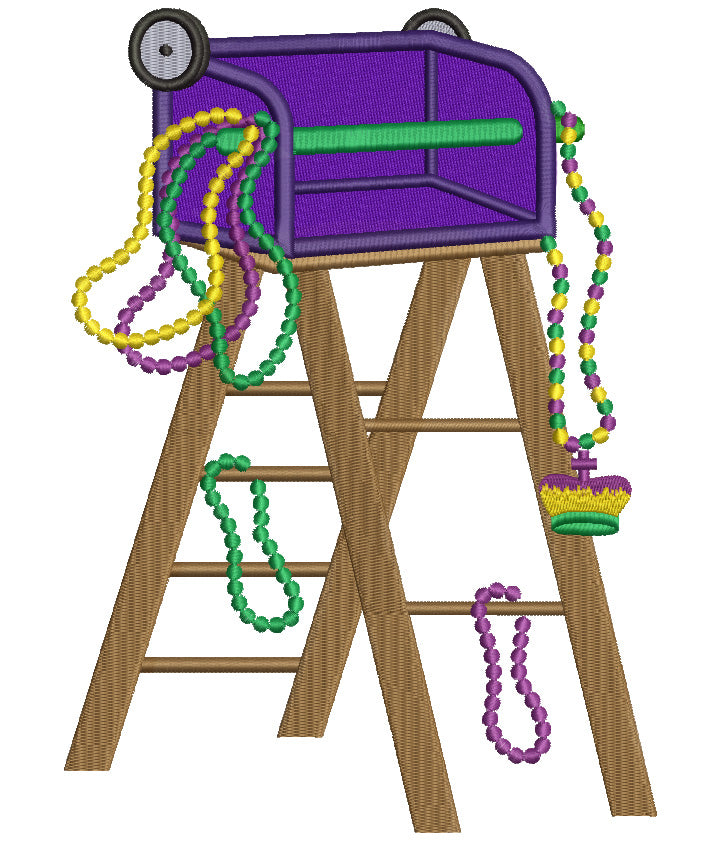 mardi gras ladder diy