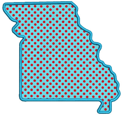 Missouri Applique Machine Embroidery Digitized State Design Pattern