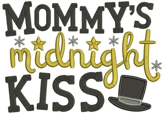 Mommy's Midnight Kiss New Year Filled Machine Embroidery Design Digitized Pattern