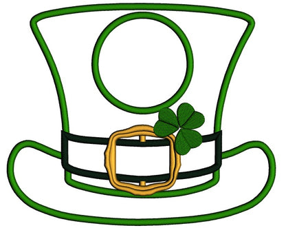 Monogrammed Irish Hat St Patricks Day Applique Machine Embroidery Design Digitized Pattern