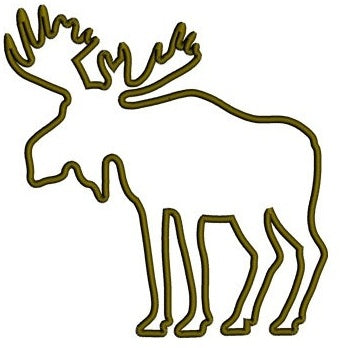 Moose, Buck, Elk Applique Machine Embroidery Digitized Design Pattern - Instant Download Digitized Pattern -4x4 , 5x7, and 6x10 hoops