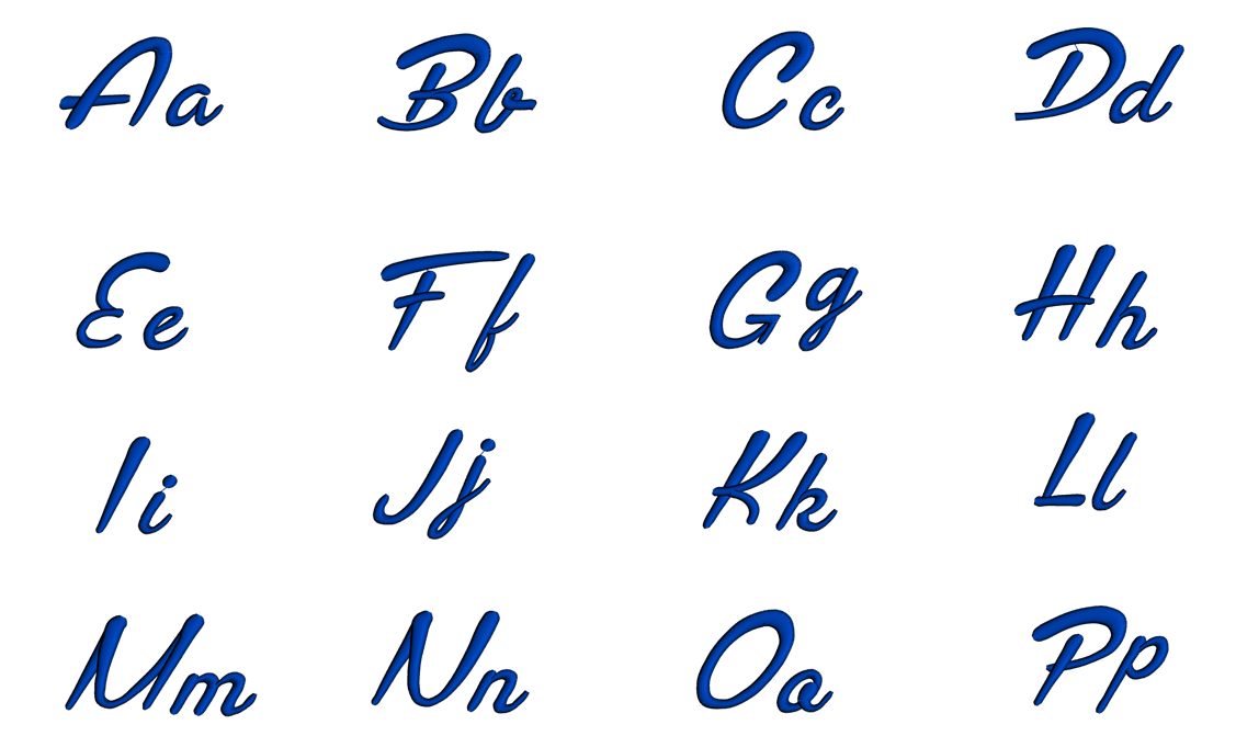 Motif Font Machine Embroidery Script Upper and Lower Case 1 2 3 inches ...
