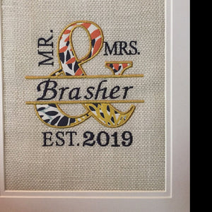 Mr & Mrs Applique Embroidery Digitized Design Design Pattern stitch-out