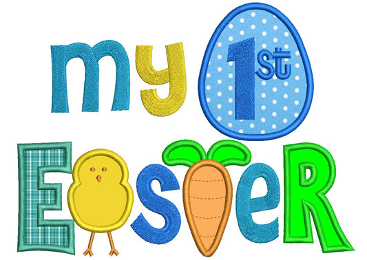 My First Easter Applique Machine Embroidery Digitized Design Pattern