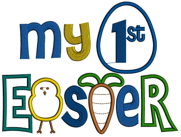 My First Easter Applique Machine Embroidery Digitized Design Pattern