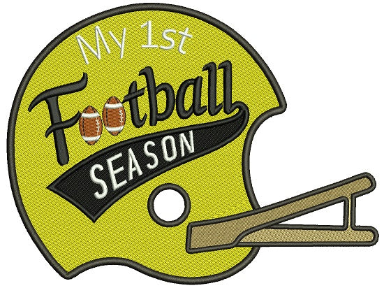 Football Season Sports Filled Machine Embroidery Design Digitized Pattern