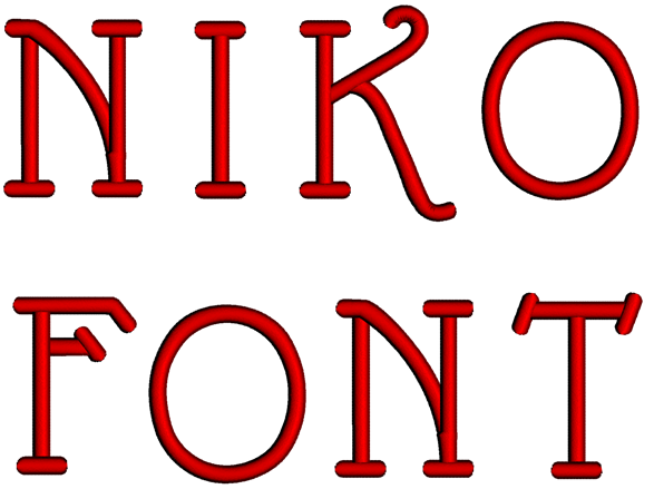 Niko Font Machine Embroidery Script Upper and Lower Case 1 2 3 inches ...
