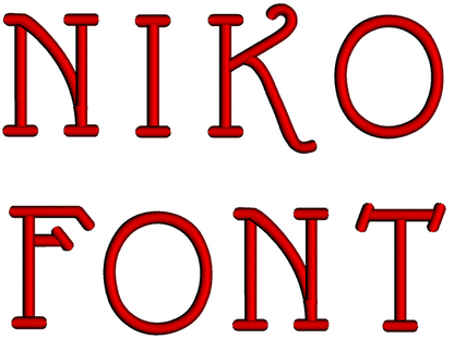 Niko Font Machine Embroidery Script Upper and Lower Case 1 2 3 inches