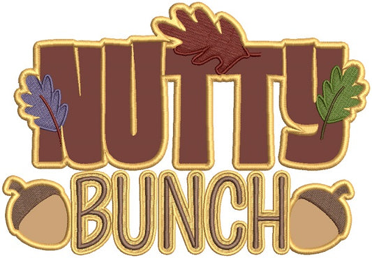 Nutty Bunch Fall Applique Thanksgiving Machine Embroidery Design Digitized Pattern