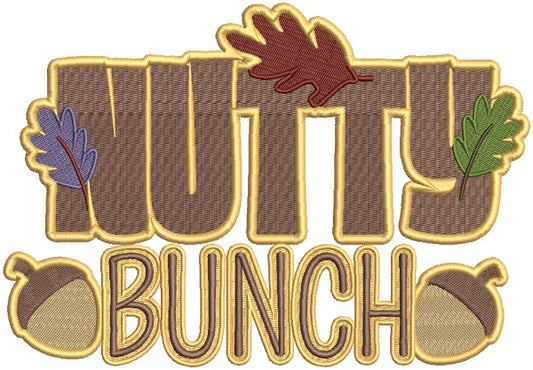 Nutty Bunch Fall Filled Thanksgiving Machine Embroidery Design Digitized Pattern