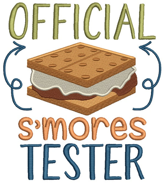 Official Smores Tester Filled Machine Embroidery Design Digitized Pattern