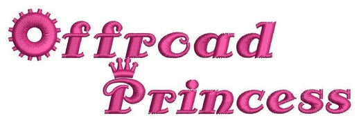 Offroad Princesss Machine Embroidery Digitized Design Filled Pattern- Instant Download - 4x4 ,5x7,6x10 -hoops