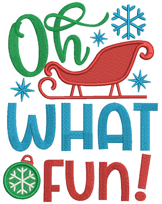Oh What a Fun Christmas Filled Machine Embroidery Design Digitized Pattern
