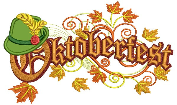 Oktoberfest Applique Machine Embroidery Design Digitized Pattern