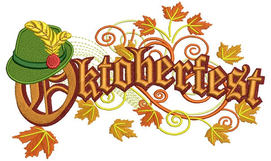 Oktoberfest Filled Machine Embroidery Design Digitized Pattern