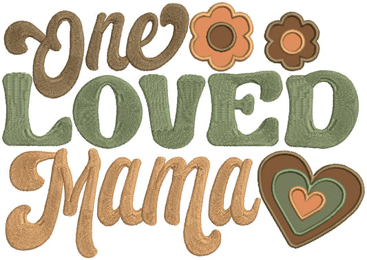 One Loved Nana Flowers And Heart Applique Machine Embroidery Design Digitized Pattern
