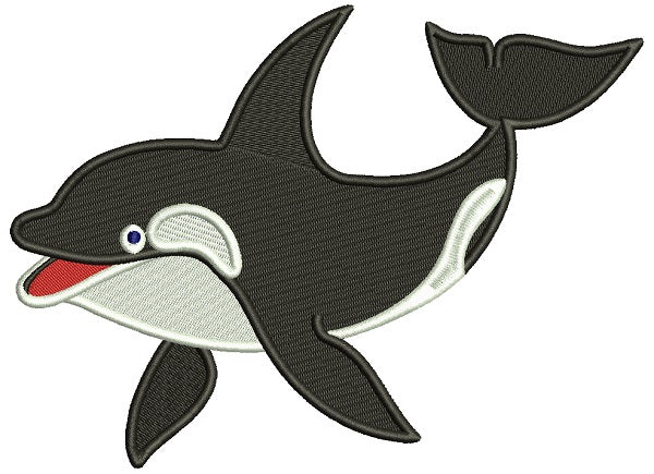 Orca The killer whale Filled Machine Embroidery Digitized Design Patte ...