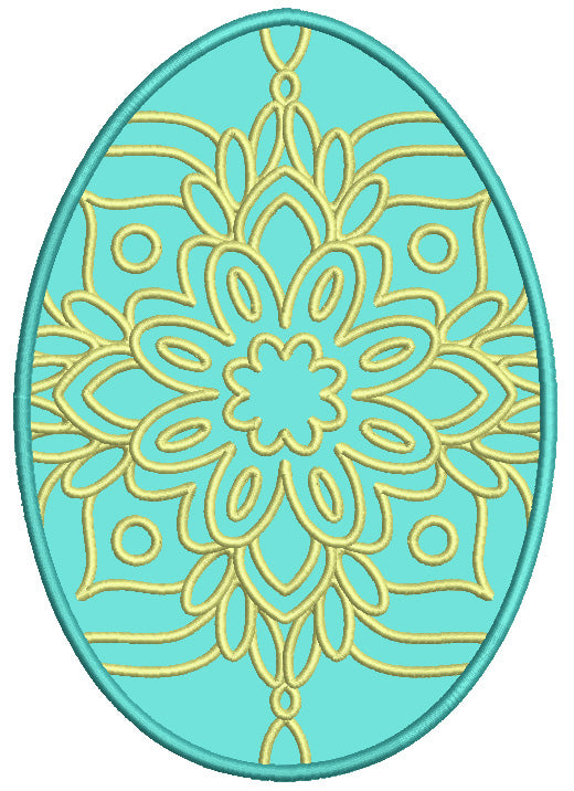 Ornamental Ornate Large Easter Eggs Applique Machine Embroidery Design Digitized Pattern