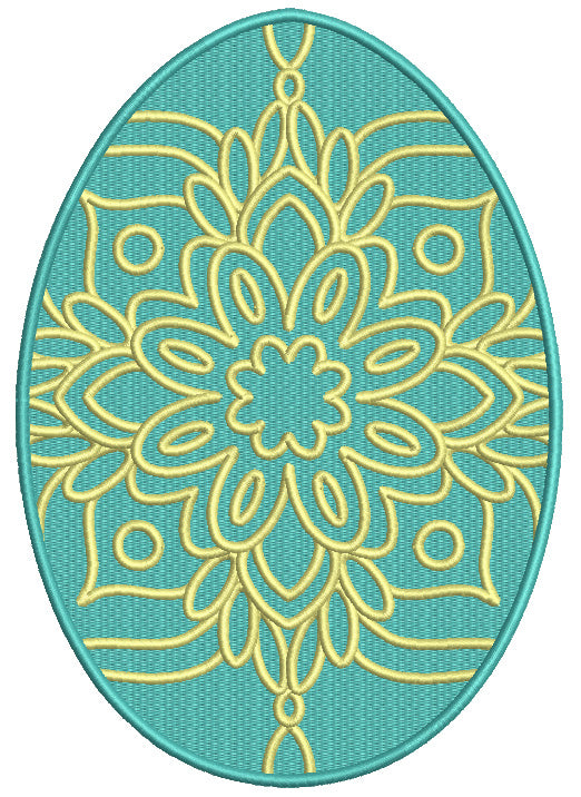 Ornamental Ornate Large Easter Eggs Filled Machine Embroidery Design Digitized Pattern