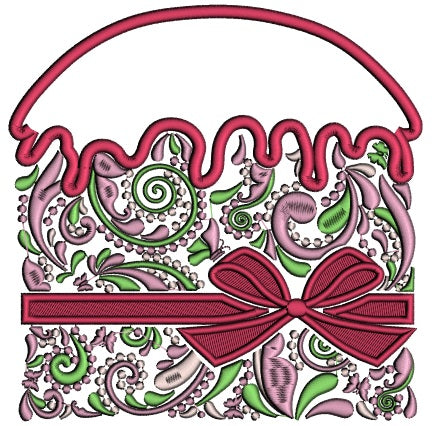 Ornate European Easter Bread Applique Machine Embroidery Design Digitized Pattern