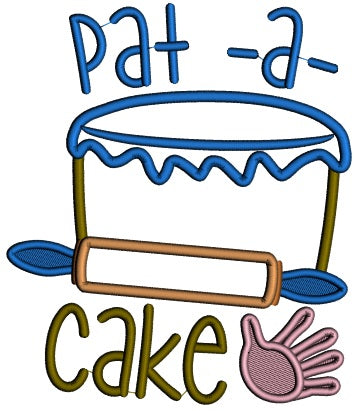 Pat-A-Cake Cooking Nursery Rhimes Applique Machine Embroidery Design Digitized Pattern