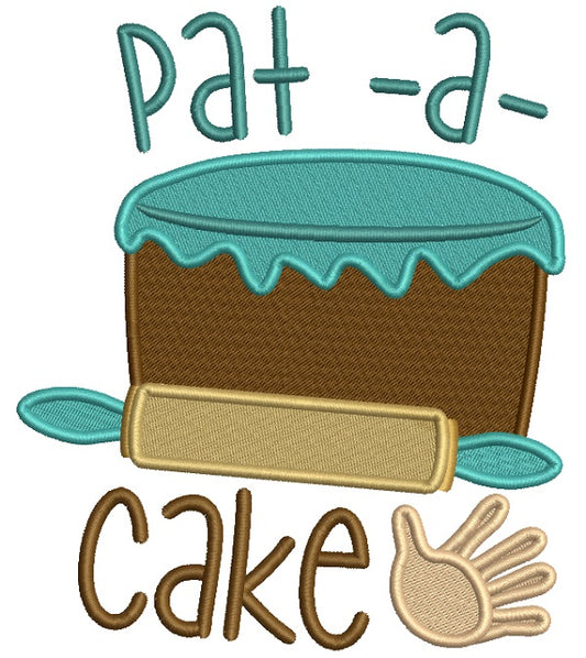 Pat-A-Cake Cooking Nursery Rhimes Filled Machine Embroidery Design Digitized Pattern