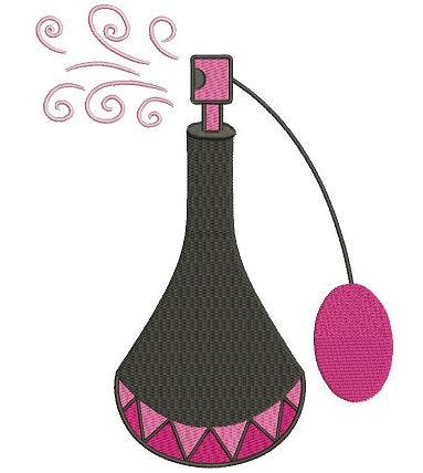 Perfume Bottle Filled Machine Embroidery Digitized Design Pattern