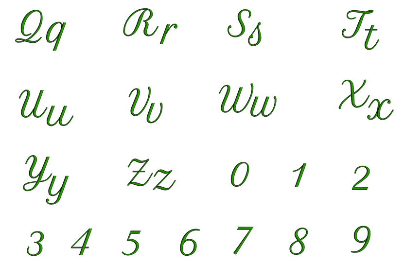Petit Font Machine Embroidery Script Upper and Lower Case 1 2 3 inches ...