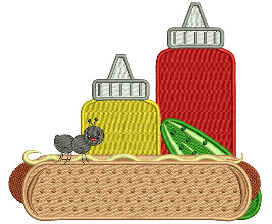 Picnic Lunch Filled Machine Embroidery Design Digitized Pattern