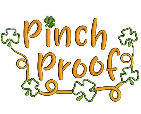 Pinch Proof Shamrock Frame Applique St. Patrick's Day Machine Embroidery Design Digitized Pattern