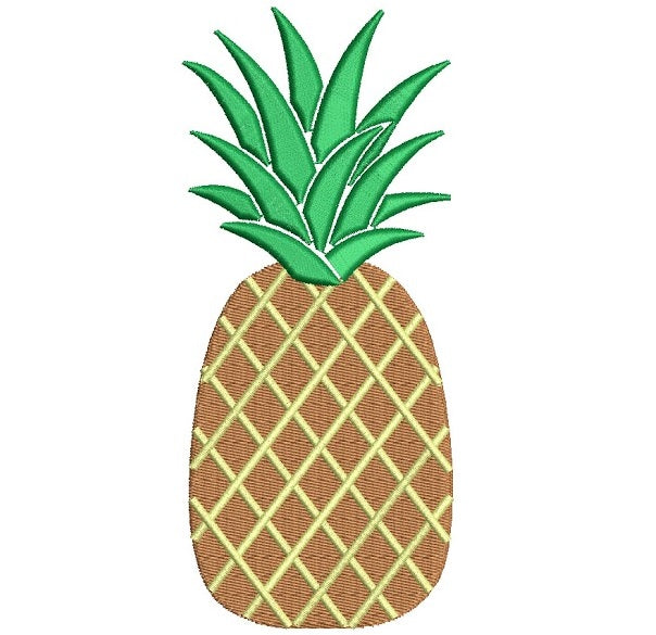 Pineapple Machine Embroidery Fruit Filled Digitized Design Pattern