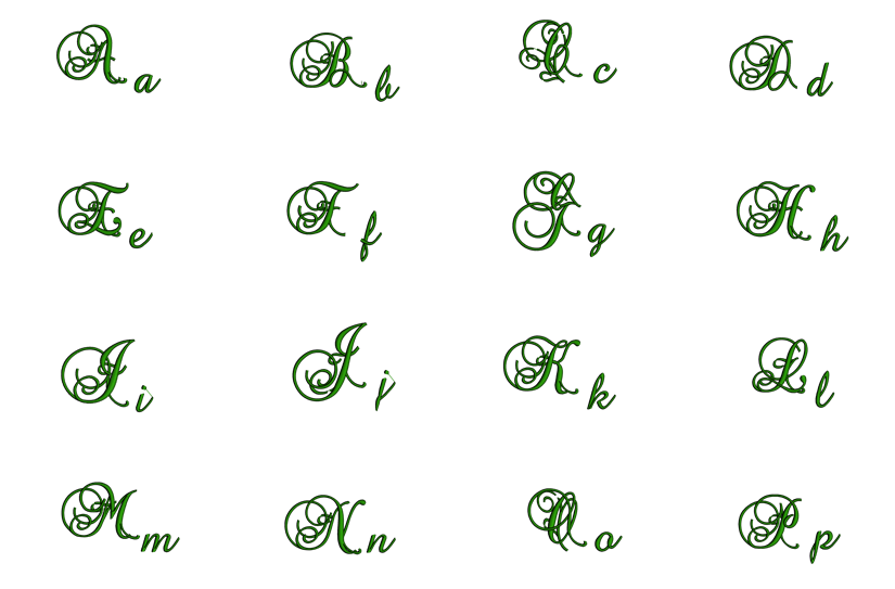 Machine Embroidery Script Precious Font Machine Embroidery Script Upper and Lower Case 1 2 3 inc ...