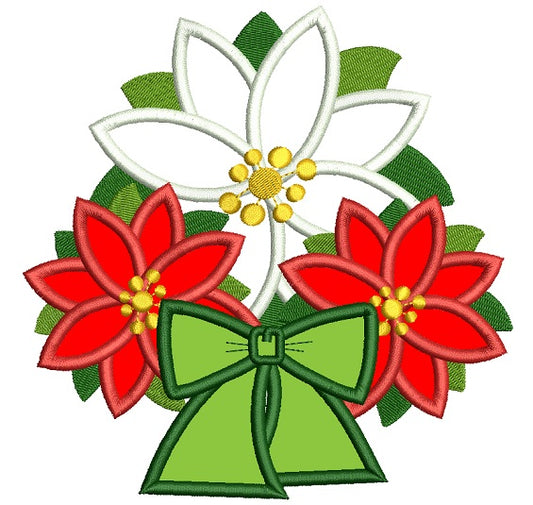 Pretty Christmas Ornament Applique Machine Embroidery Design Digitized Pattern