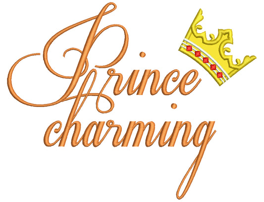 Prince Charming Applique Machine Embroidery Design Digitized Pattern