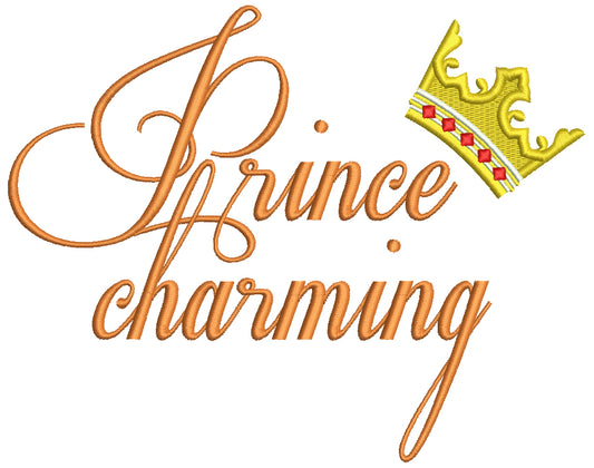 Prince Charming Filled Machine Embroidery Design Digitized Pattern