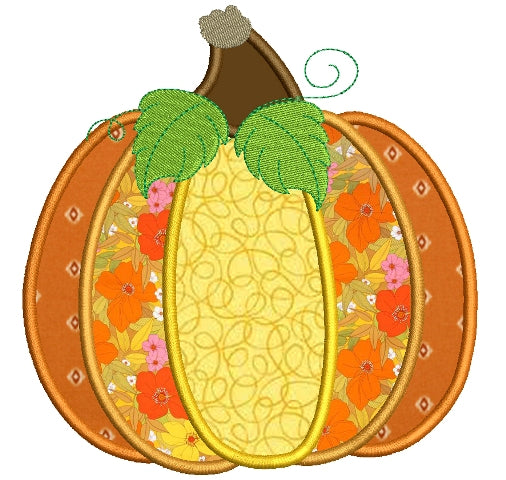 Pumpkin Halloween or Applique Machine Embroidery Design Digitized Pattern