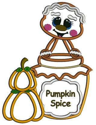 Pumpkin Spice Stacked Pumpkins Thanksgiving Applique Machine Embroidery Design Digitized Pattern